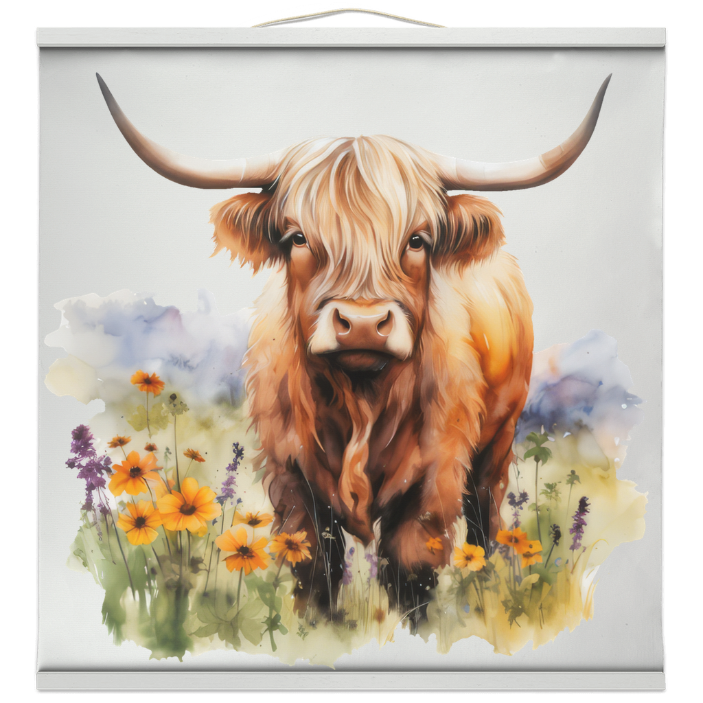 Highland Cow Hanging Canvas