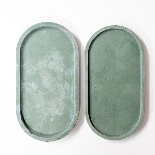 Forest Green Oval Tray