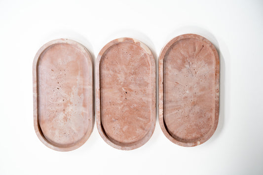 Red Rock Oval Tray