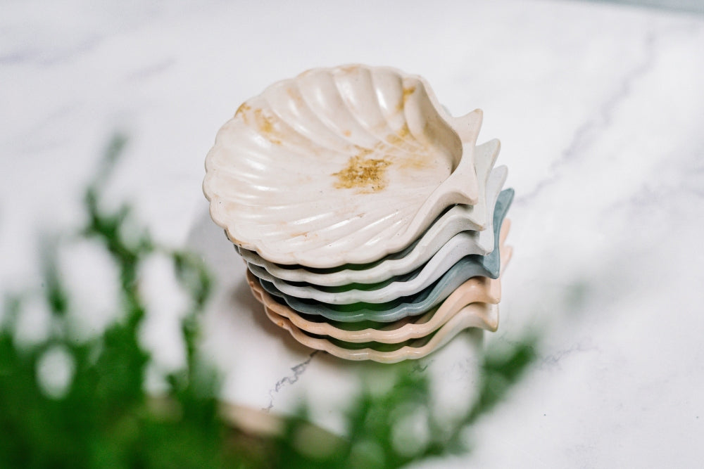 Brown Marble Seashell Dish